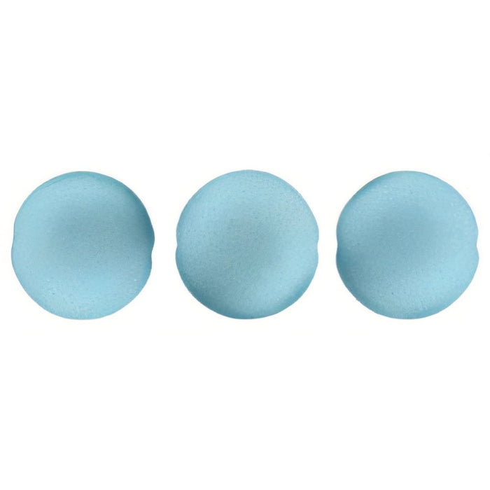 Czech Cushion Round 14mm ColorTrends: Satin Metallic Arctic Blue