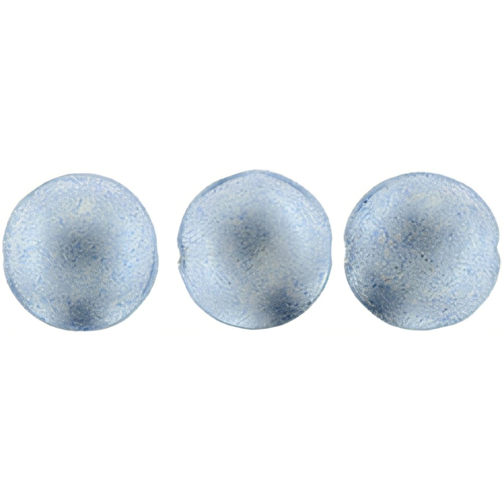 Czech Cushion Round 14mm ColorTrends: Saturated Metallic Airy Blue