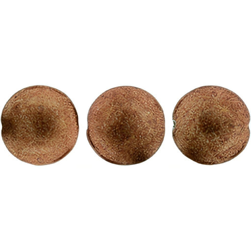 Czech Cushion Round 14mm ColorTrends: Saturated Metallic Potter's Clay