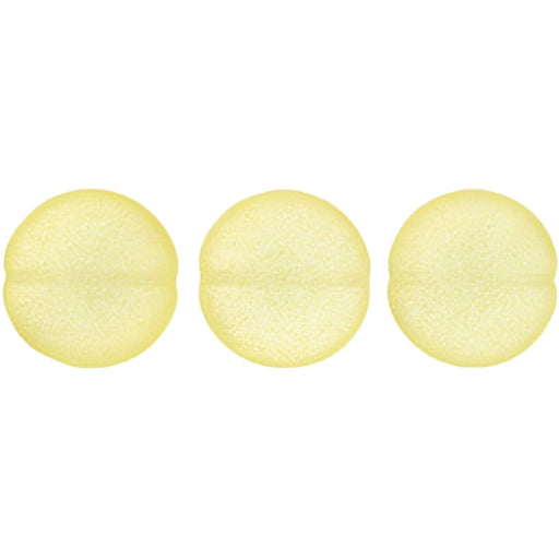 Czech Cushion Round 14mm Sueded Gold Lamé