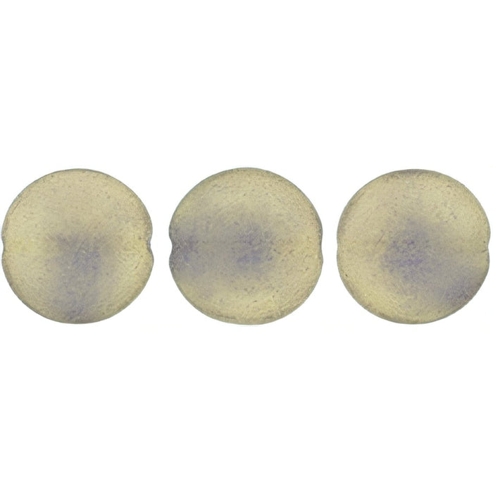 Czech Cushion Round 14mm Sueded Gold Med Amethyst