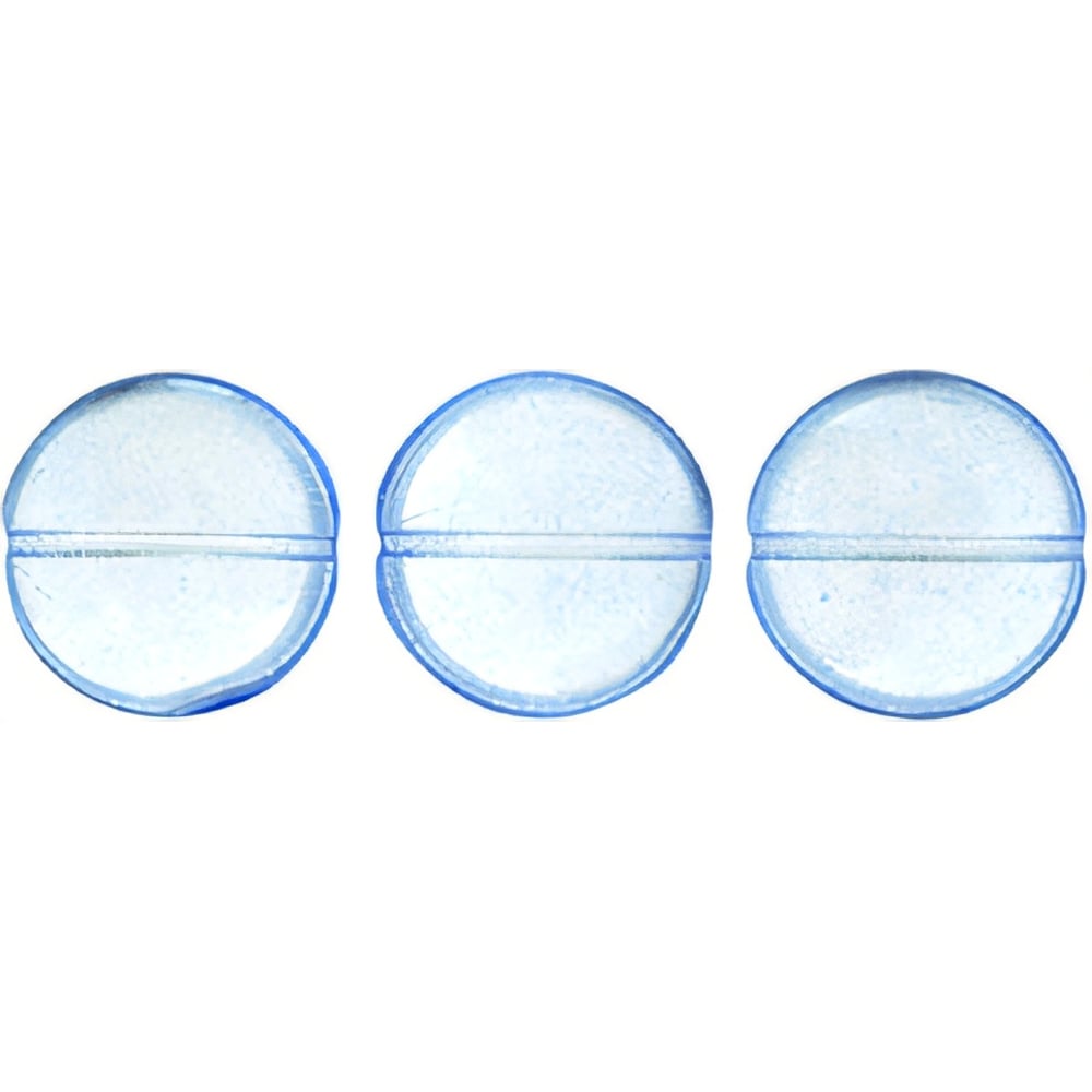 Czech Cushion Round 14mm ColorTrends: Transparent Airy Blue