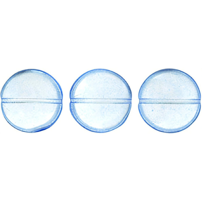 Czech Cushion Round 14mm ColorTrends: Transparent Airy Blue