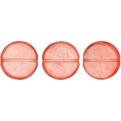 Czech Cushion Round 14mm ColorTrends: Transparent Aurora Red