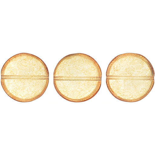 Czech Cushion Round 14mm ColorTrends: Transparent Potter's Clay