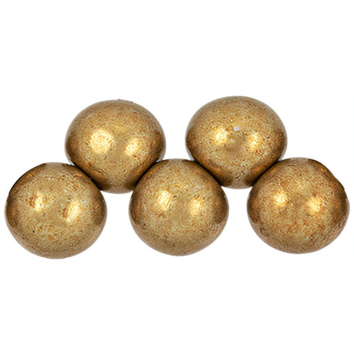 Czech Top Hole Round 6mm ColorTrends: Saturated Metallic Ceylon Yellow (25pcs)