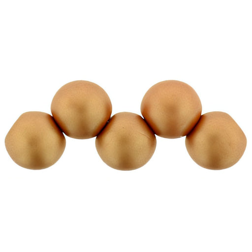 Czech Top Hole Round 6mm ColorTrends: Satin Metallic Peach (25pcs)