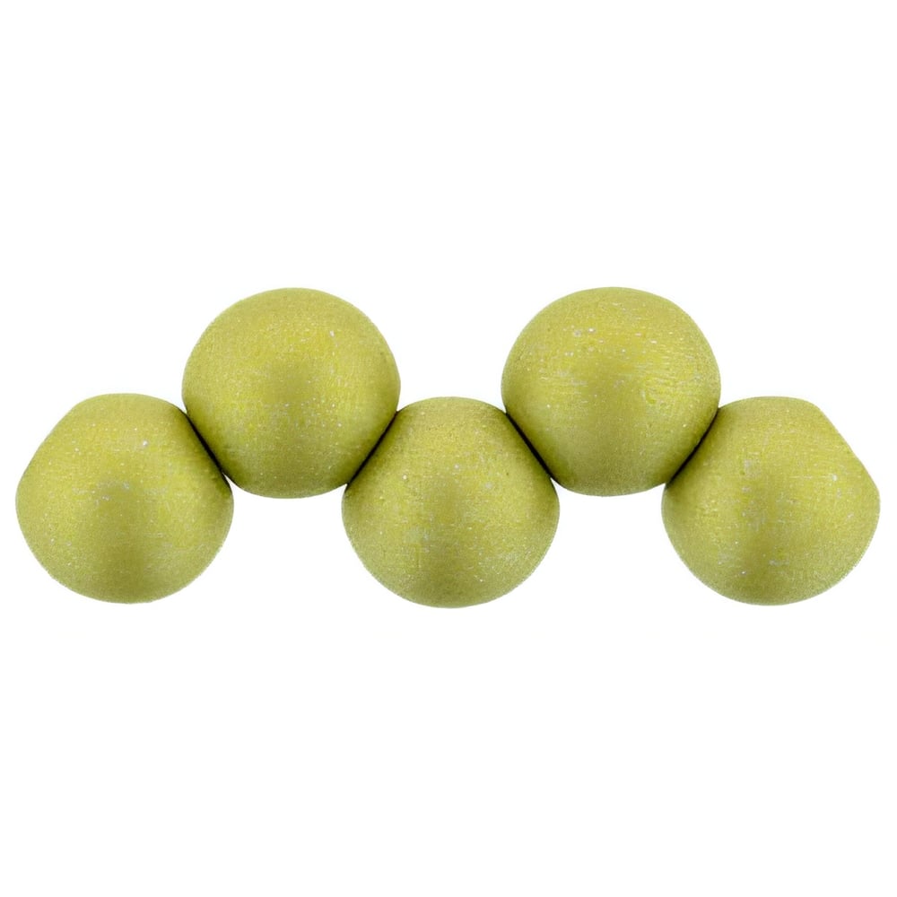 Czech Top Hole Round 6mm ColorTrends: Satin Metallic Chartruese (25pcs)