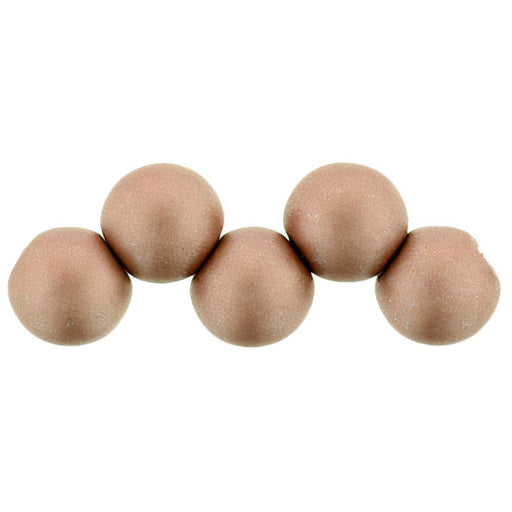 Czech Top Hole Round 6mm ColorTrends: Satin Metallic Terra Cotta (25pcs)