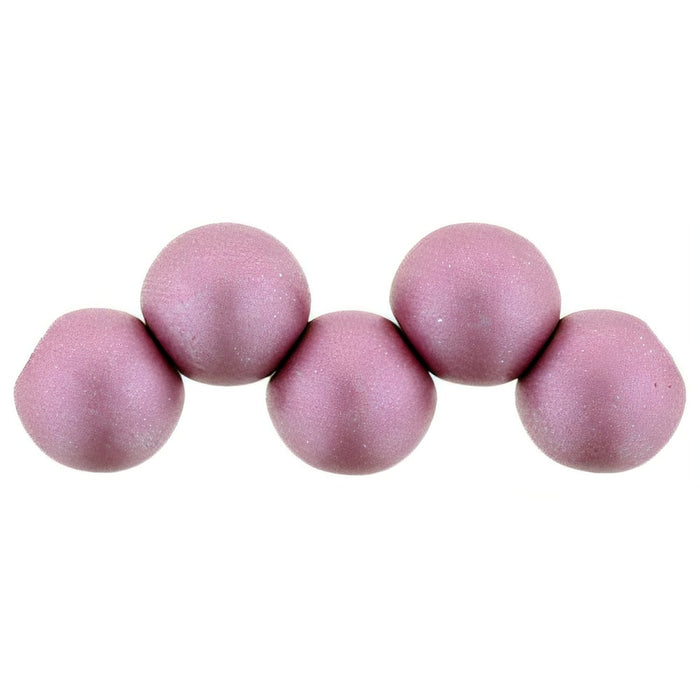 Czech Top Hole Round 6mm ColorTrends: Satin Metallic Rouge (25pcs)