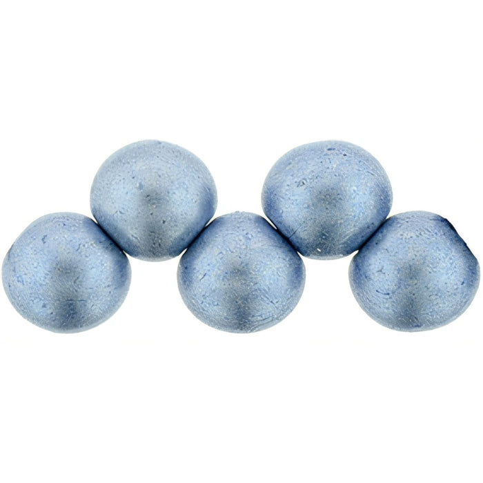 Czech Top Hole Round 6mm ColorTrends: Saturated Metallic Airy Blue (25pcs)
