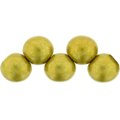 Czech Top Hole Round 6mm ColorTrends: Saturated Metallic Spicy Mustard (25pcs)
