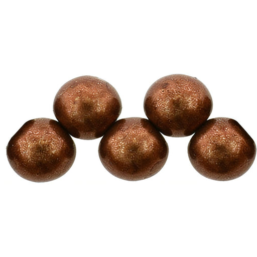 Czech Top Hole Round 6mm ColorTrends: Saturated Metallic Potter's Clay (25pcs)