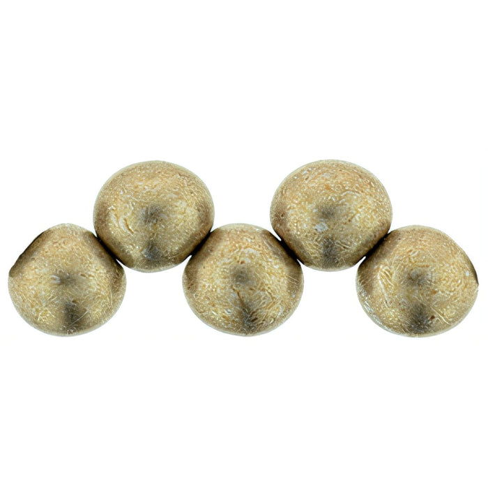 Czech Top Hole Round 6mm ColorTrends: Saturated Metallic Hazelnut (25pcs)