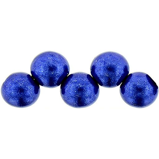 Czech Top Hole Round 6mm ColorTrends: Saturated Metallic Lapis Blue (25pcs)