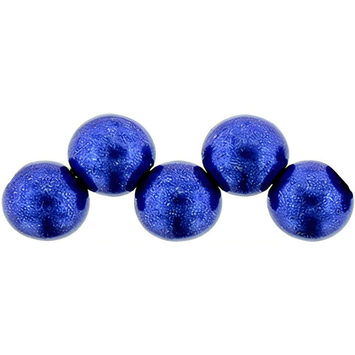 Czech Top Hole Round 6mm ColorTrends: Saturated Metallic Lapis Blue (25pcs)