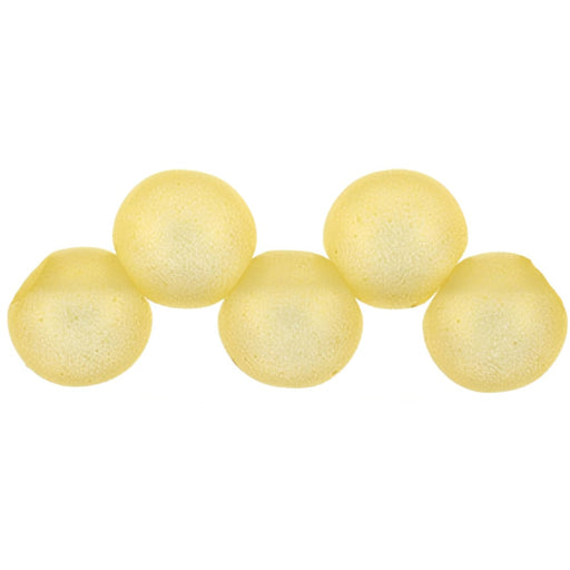 Czech Top Hole Round 6mm Sueded Gold Lamé (25pcs)