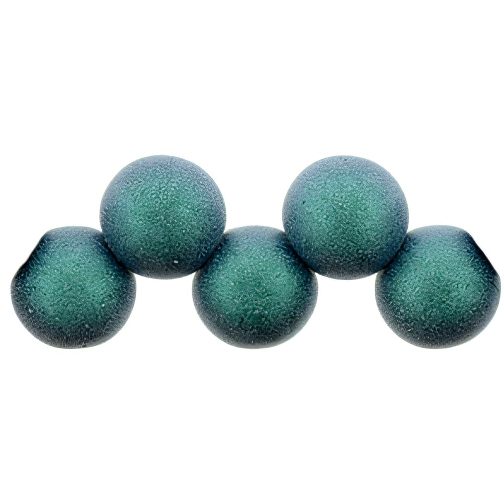 Czech Top Hole Round 6mm ColorTrends: Satin Metallic Turquoise (25pcs)