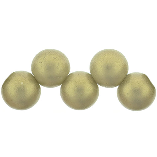 Czech Top Hole Round 6mm Sueded Gold Black Diamond (25pcs)