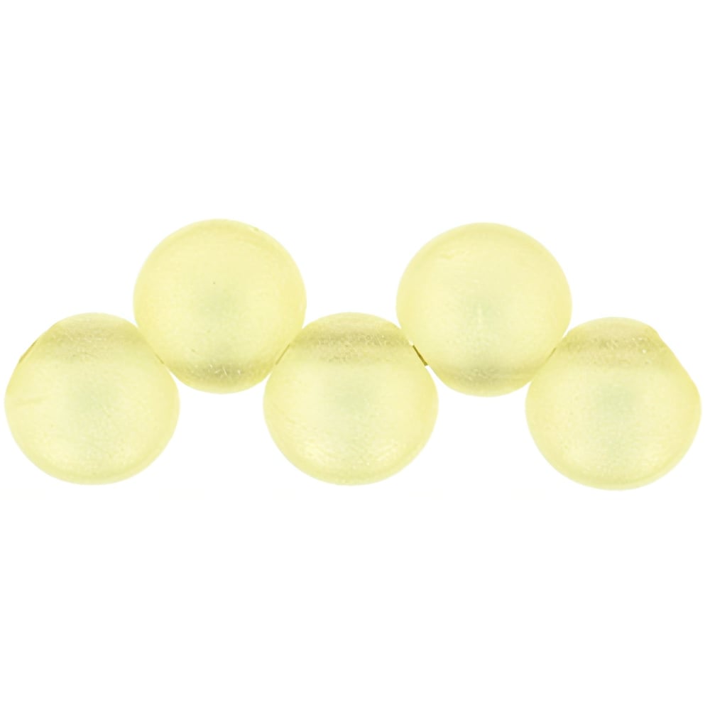 Czech Top Hole Round 6mm Sueded Gold Jonquil (25pcs)