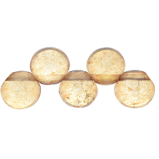 Czech Top Hole Round 6mm ColorTrends: Transparent Warm Taupe (25pcs)