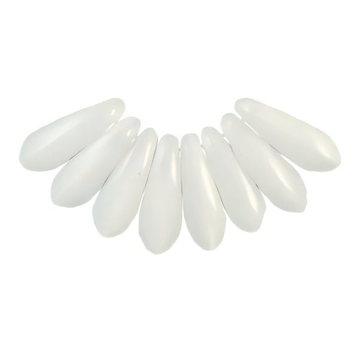 Czech Dagger 10 x 3mm Milky White (100pcs)