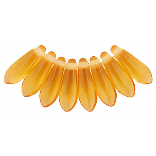 Czech Dagger 10 x 3mm Med Topaz (100pcs)
