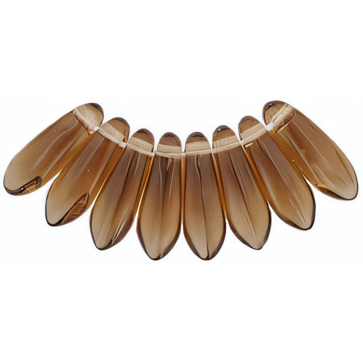 Czech Dagger 10 x 3mm Smoky Topaz (100pcs)