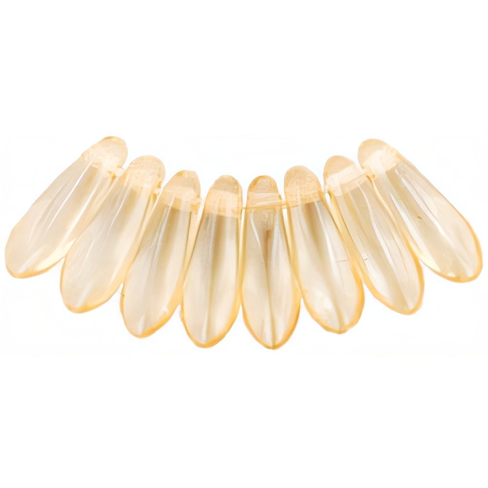 Czech Dagger 10 x 3mm Luster - Transparent Champagne (100pcs)
