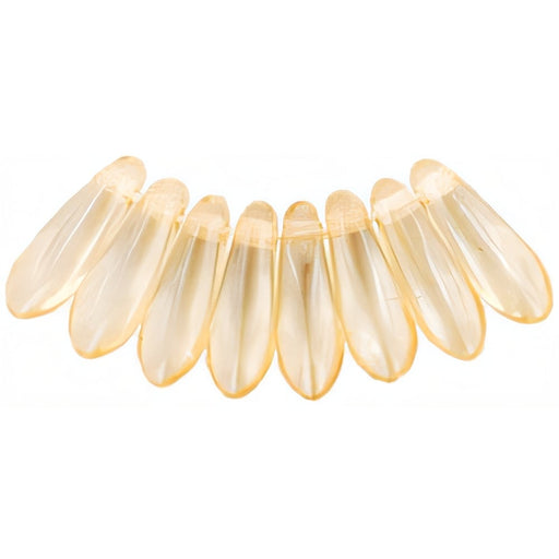 Czech Dagger 10 x 3mm Luster - Transparent Champagne (100pcs)