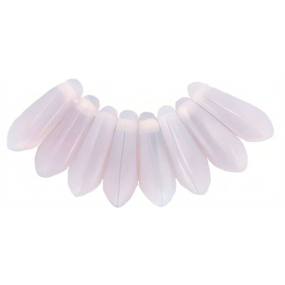 Czech Dagger 10 x 3mm Milky Lt Amethyst (100pcs)