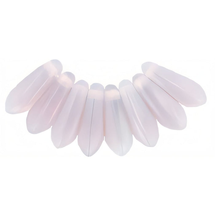 Czech Dagger 10 x 3mm Milky Lt Amethyst (100pcs)