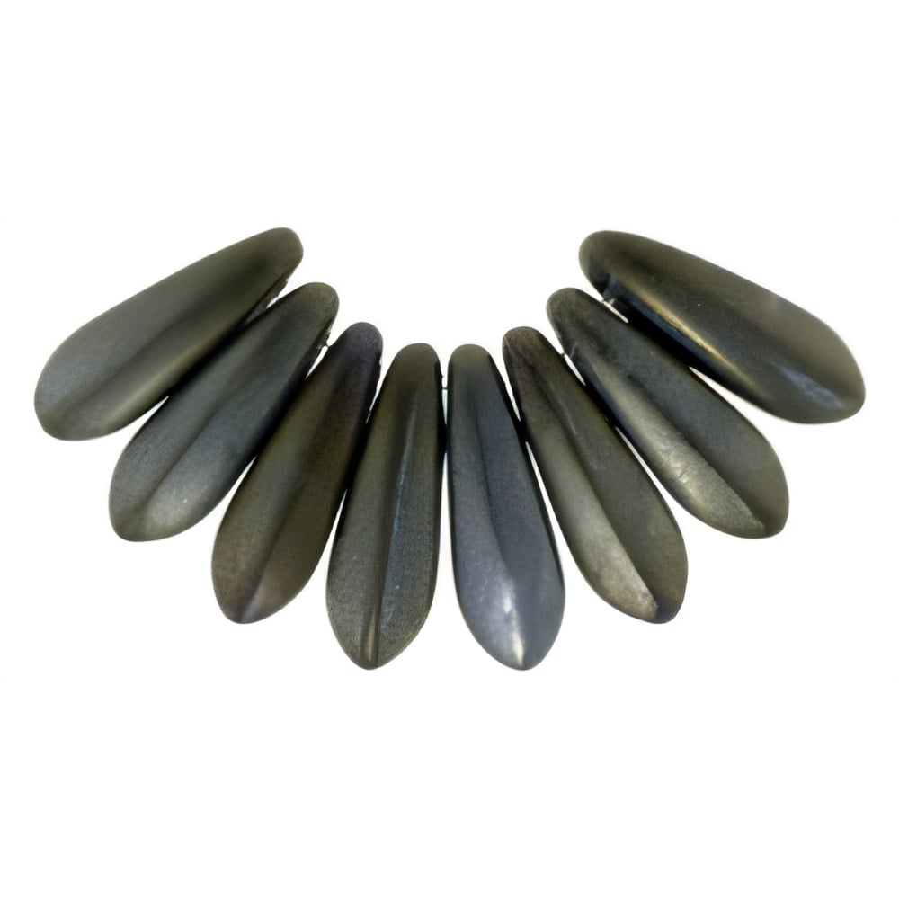 Czech Dagger 10 x 3mm Matte - Iris - Brown (100pcs)