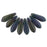 Czech Dagger 10 x 3mm Matte - Iris - Purple (100pcs)