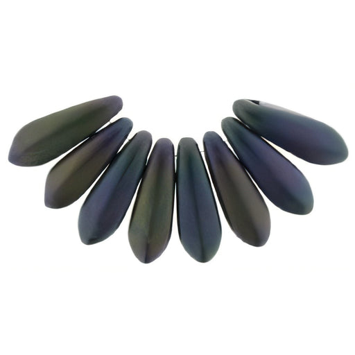 Czech Dagger 10 x 3mm Matte - Iris - Purple (100pcs)