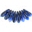 Czech Dagger 10 x 3mm Blue w/Black Swirl (100pcs)