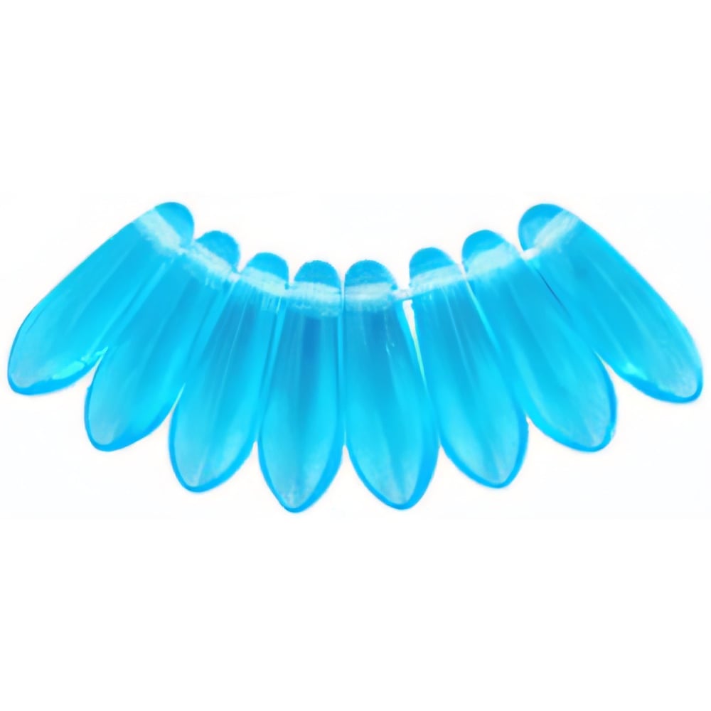 Czech Dagger 10 x 3mm Aquamarine (50pcs)