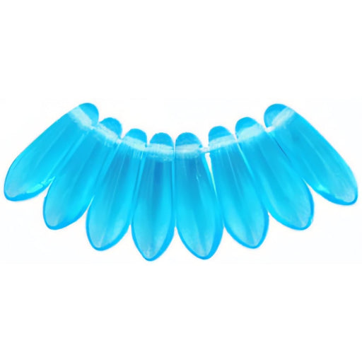 Czech Dagger 10 x 3mm Aquamarine (50pcs)