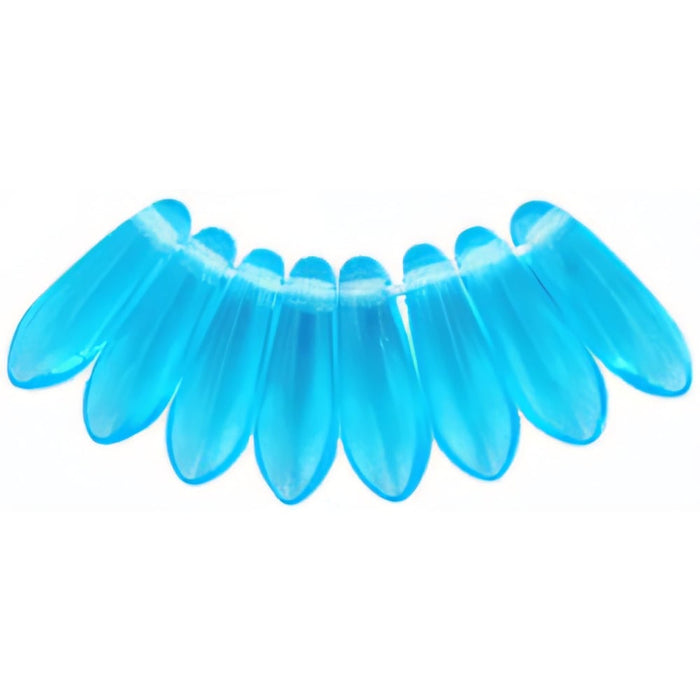 Czech Dagger 10 x 3mm Aquamarine (50pcs)