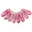 Czech Dagger 10 x 3mm Crystal/Pink (100pcs)