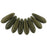 Czech Dagger 10 x 3mm Metallic Suede - Dk Green (100pcs)