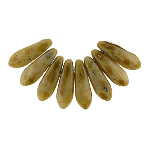 Czech Dagger 10 x 3mm Beige - Bronze Picasso (100pcs)