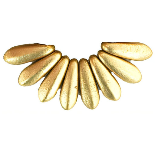 Czech Dagger 10 x 3mm Matte - Metallic Flax (100pcs)