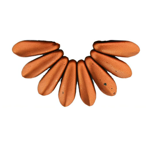 Czech Dagger 10 x 3mm Matte - Metallic Antique Copper (100pcs)