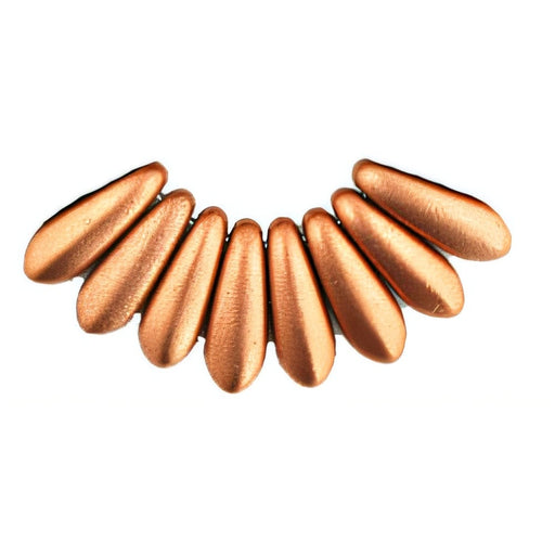 Czech Dagger 10 x 3mm Matte - Metallic Copper (100pcs)