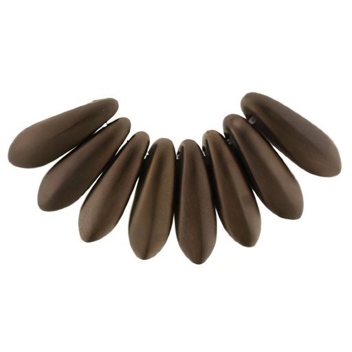 Czech Dagger 10 x 3mm Matte - Dk Bronze (100pcs)