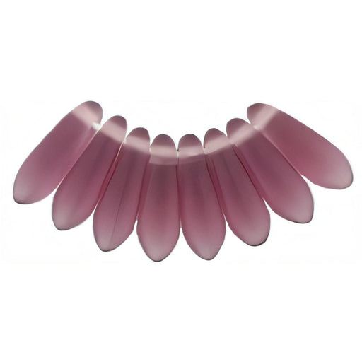 Czech Dagger 10 x 3mm Matte - Amethyst (100pcs)