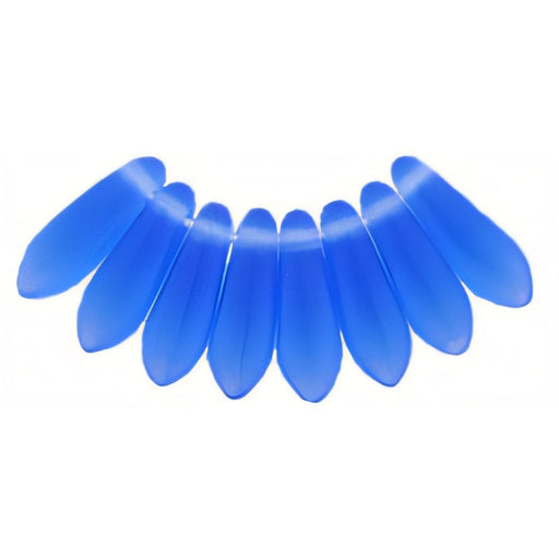 Czech Dagger 10 x 3mm Matte - Sapphire (100pcs)
