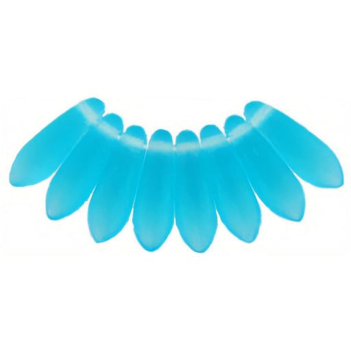 Czech Dagger 10 x 3mm Matte - Aquamarine (100pcs)