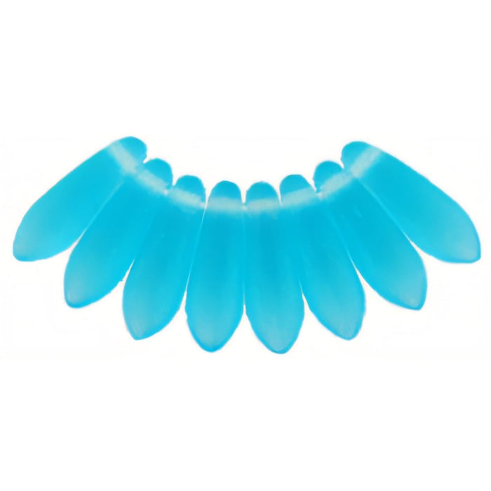 Czech Dagger 10 x 3mm Matte - Aquamarine (100pcs)